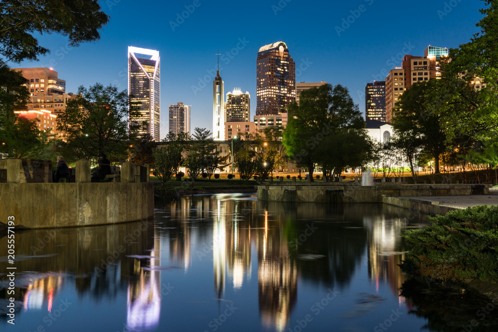 Charlotte North Carolina Skyline at night