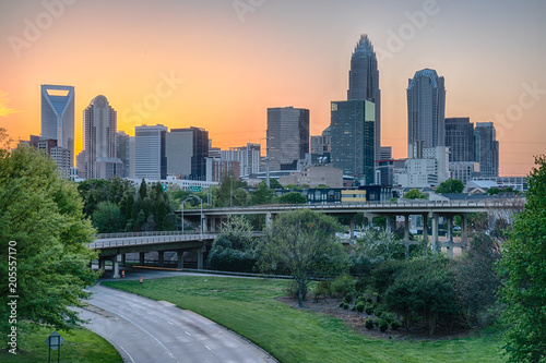 City skyline of Charlotte North Carolina