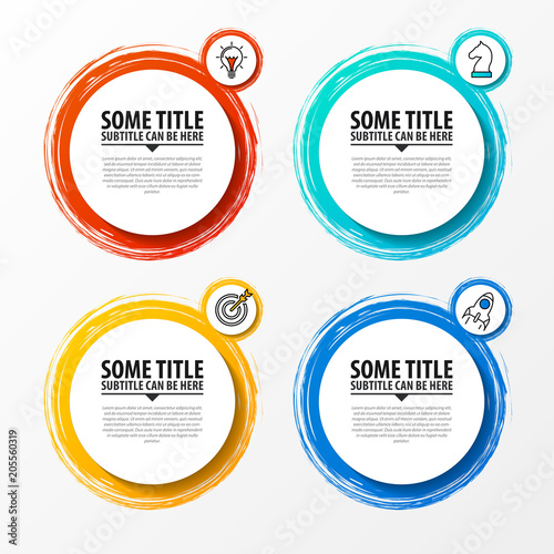 Infographic design template. Business concept with 4 steps