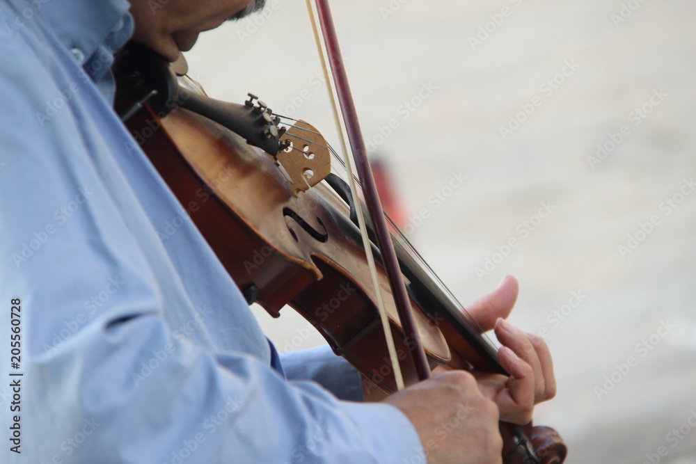 violino, violinista artista di strada persona che suona Stock Photo
