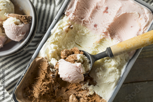 Fényképezés Homemade Neopolitan Ice Cream