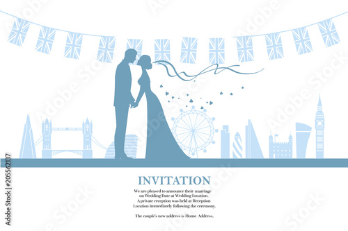 Couple silhuette in city