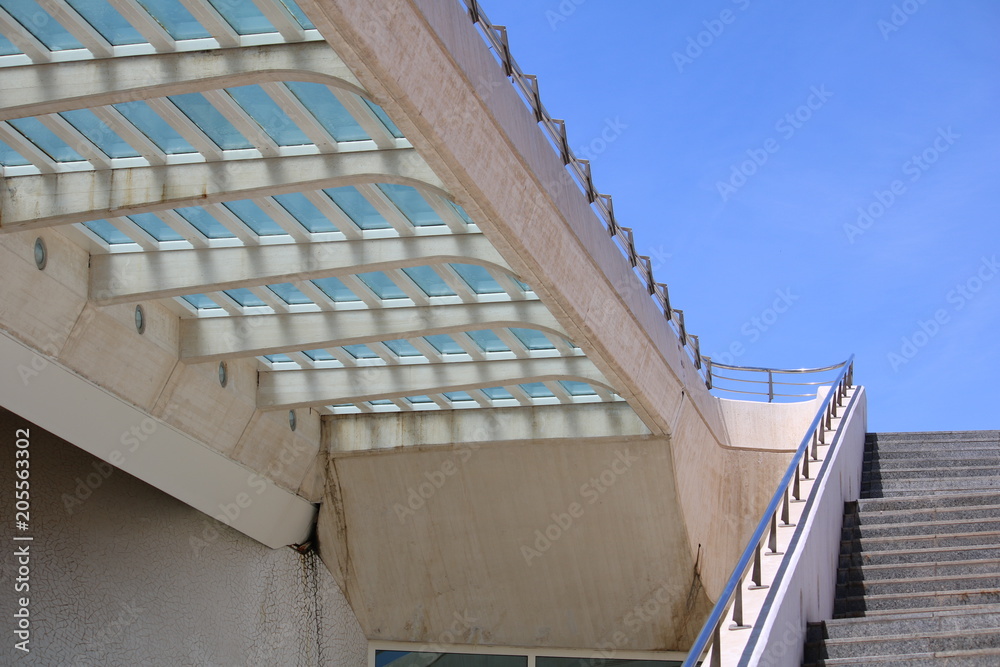 Obraz premium Modern urban structures of steel and glass concrete Valencia Spain