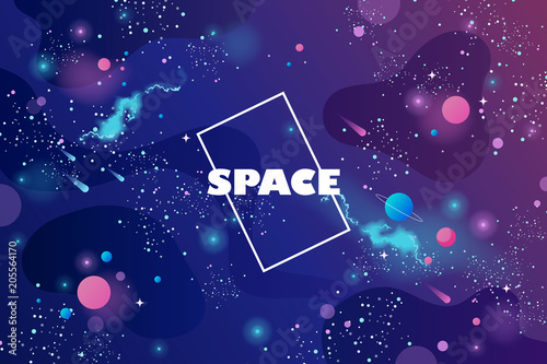 space banner. cosmos. universe. infinity.  vector illustration