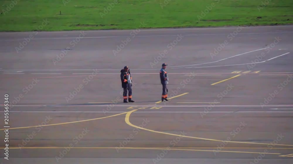 Ground personnel at the airline 