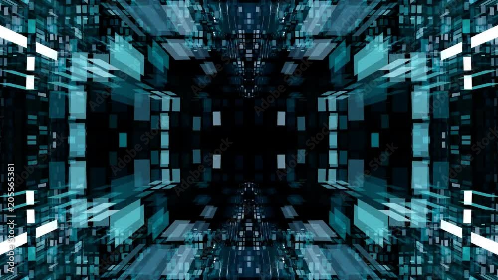 Futuristic streaming technology kaleidoscope (Loop).