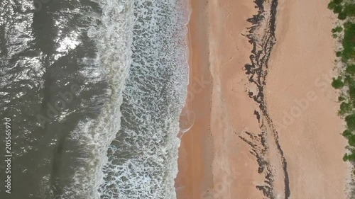 Looking down at beach