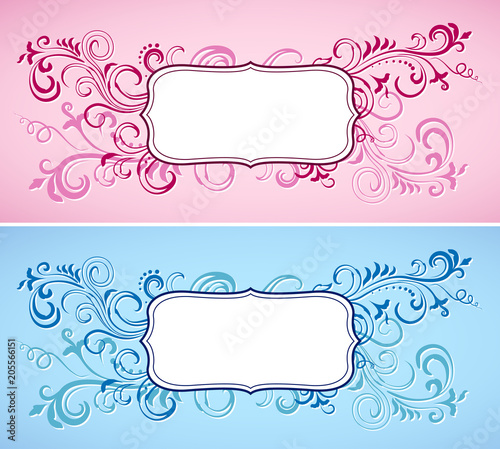 Floral ornamental frames