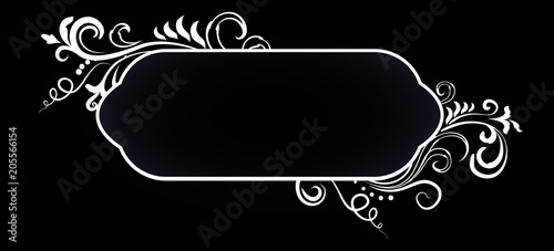 Ornamental doodle floral frame