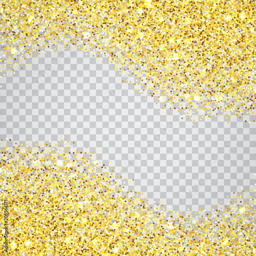 Gold glitter textured border