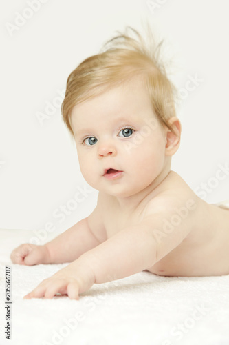 Portrait of five months old baby