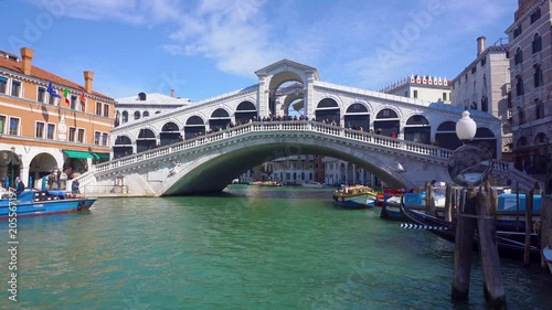 famouse historical Rialto bridge, Venice, Italy