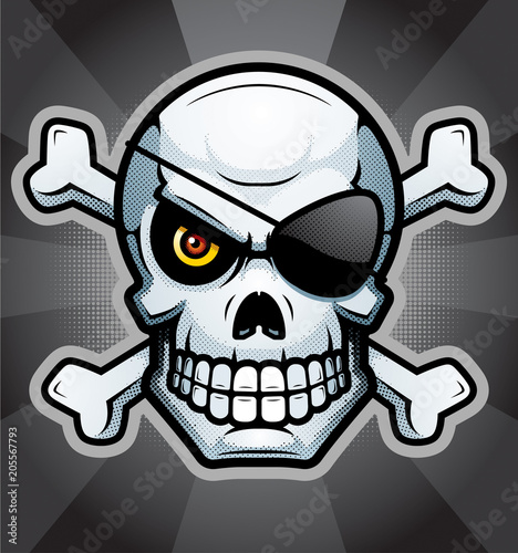 Skull and Crossbones Illustration