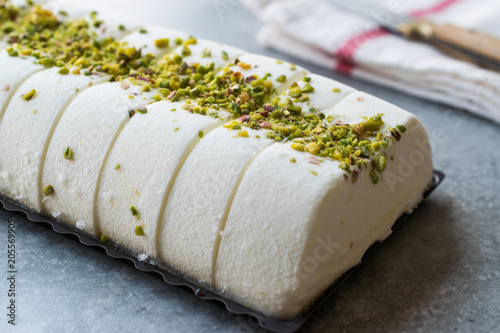 Turkish Maras Vanilla Ice Cream with Pistachio Powder