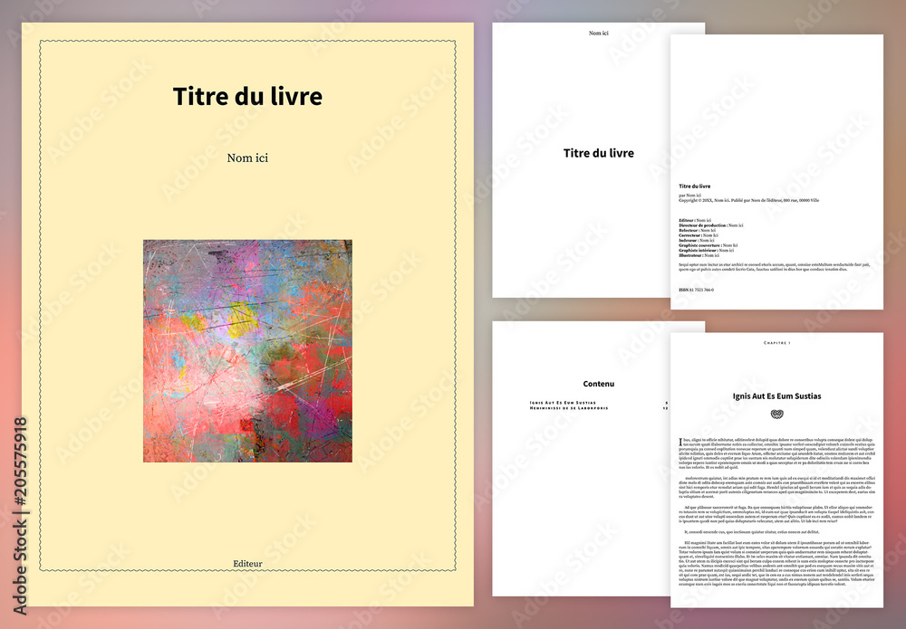 Mise en page de livre simple pour ePub Stock Template | Adobe Stock