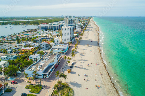 Aerial Hollywood Beach Florida United States
