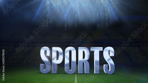 Sports Arena Title with 3D Text