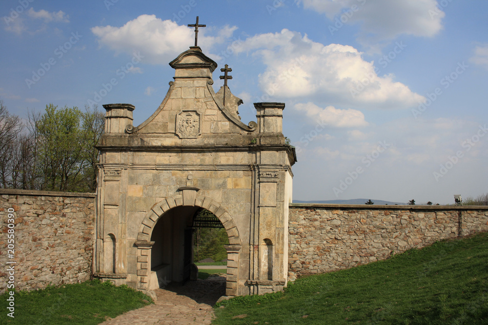 Entrance gate to the monastery, Holy Cross, Świętokrzyskie Mountains Entrance gate to the monastery, Holy Cross, Świętokrzyskie Mountains