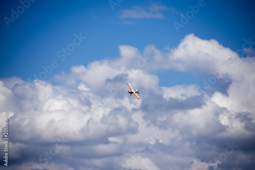 Model airplane stunt plane spinning