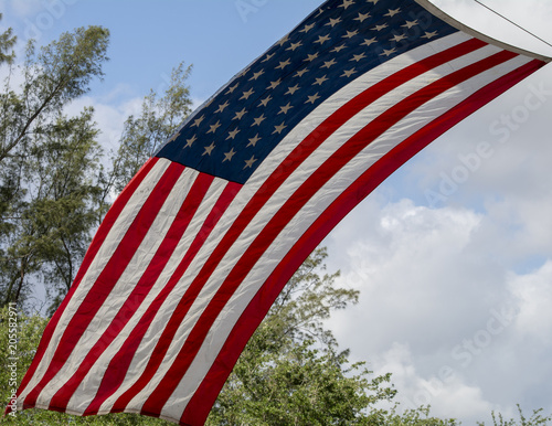 Large USA Flag hanging