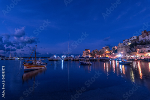 Marina di Castellammare del Golfo al calar della sera  Sicilia