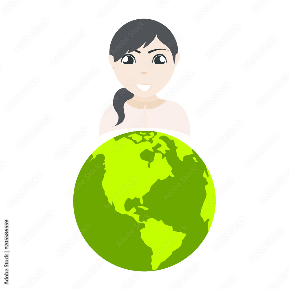 Abstract ethnic person