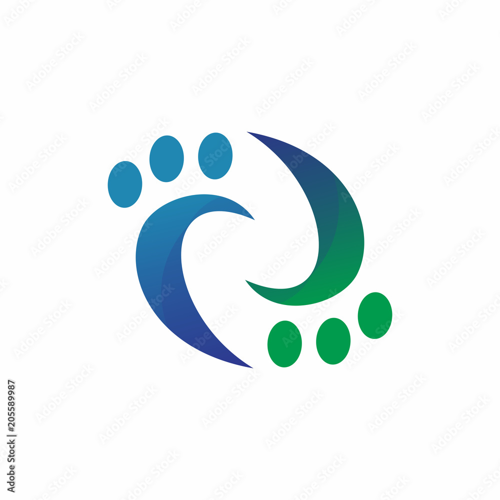 Feet Logo Vector Element Symbol Template