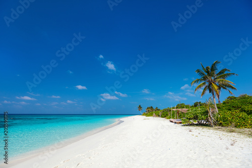 Fototapeta Naklejka Na Ścianę i Meble -  Beautiful tropical beach in Maldives