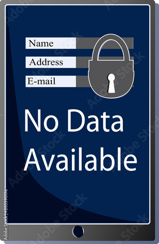tablet with inaccessible personal data
