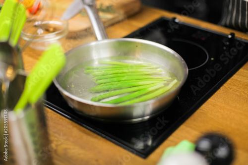 Obraz na plátně Boiled asparagus