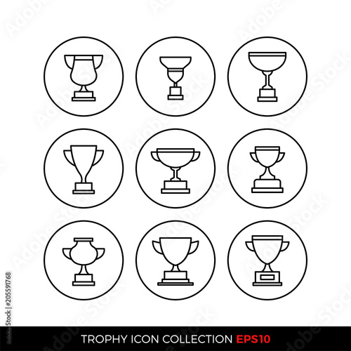 Set of premium award icons. eps10 vector illustration