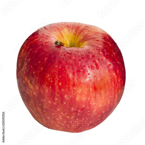 Fresh red apple isolated on white.