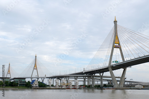 view of Bhumibol Bridge,Thailand
