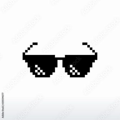 Pixel Glasses vector, Pixel Glasses Icon Logo symbol