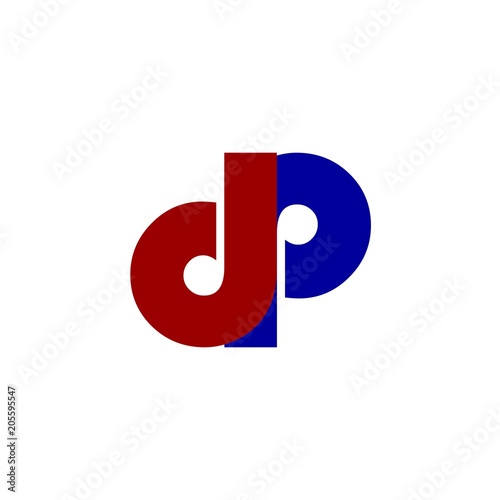 clourfull letter dp logo vector photo