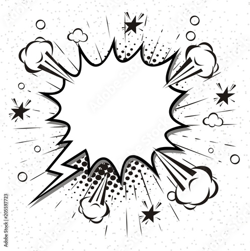 Blank text comic  speech bubbles in pop art style