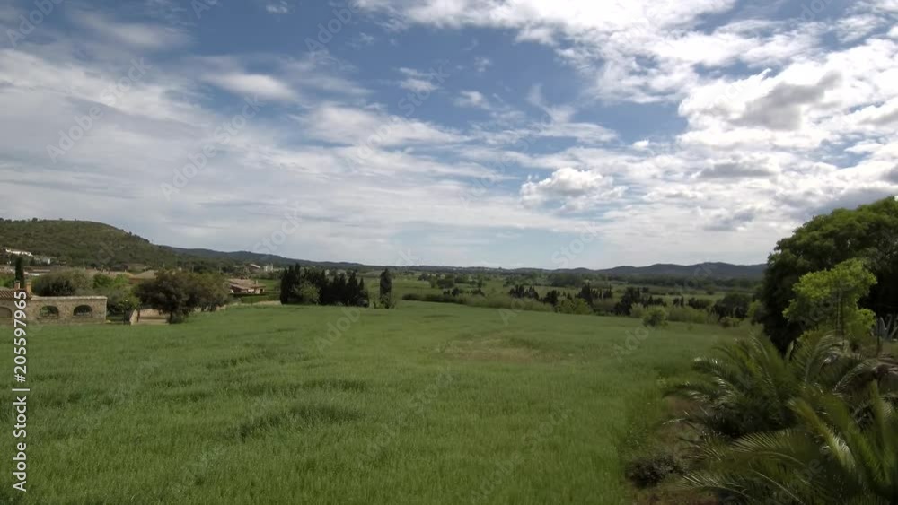 Girona. Aerial view in village of Pals. Costa Brava,Catalonia. Spain. 4k Drone Video Girona. Aerial view in village of Pals. Costa Brava,Catalonia. Spain. 4k Drone Video