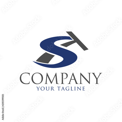 Letter S and T on white Background. Logo Design Template. Flat design Free Download Letter S and T on white Background. Logo Design Template. Flat design - GFXLoad