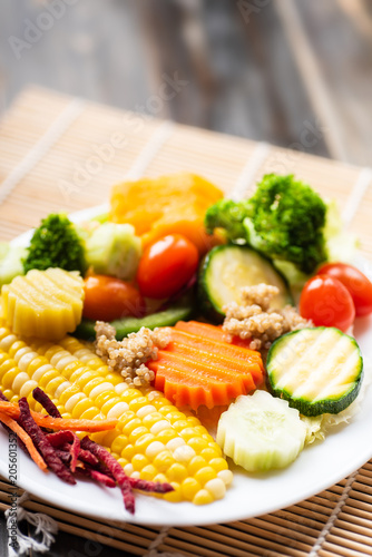 Mixed vegetables salad, healthy food