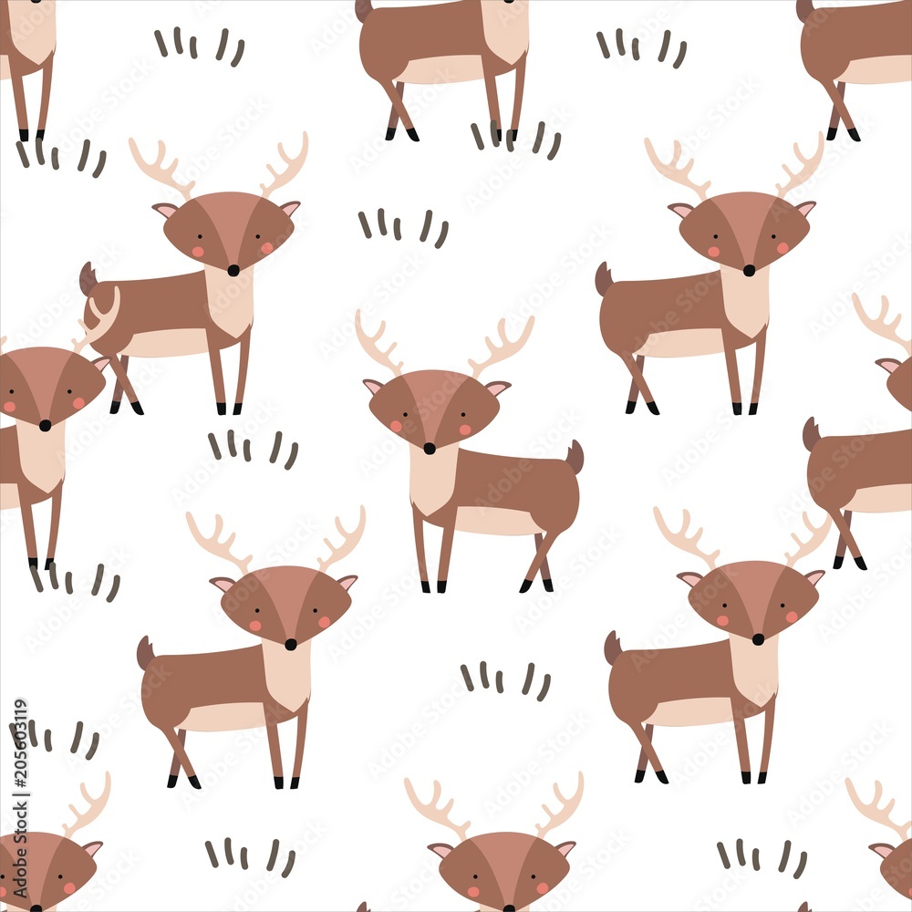 Seamless pattern animal forest background
Seamless pattern animal forest background