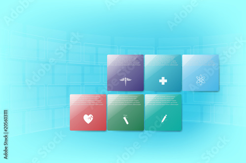 vector abstract health care science medical icon concept background