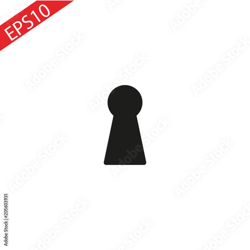 Keyhole Icon in trendy flat style isolated on grey background. Vector illustration, EPS10.