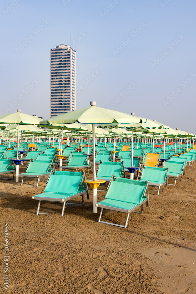 Beach umbrellas in Italy