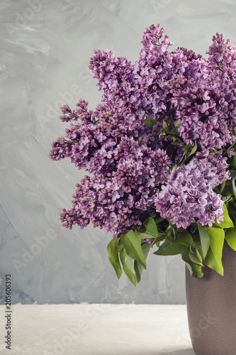 Beautiful bouquet of fresh lilac flowers