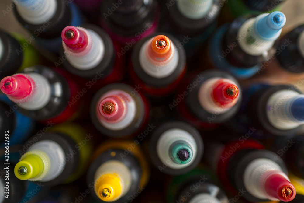 Multi tattoo ink bottle. Multi tattoo ink bottle.