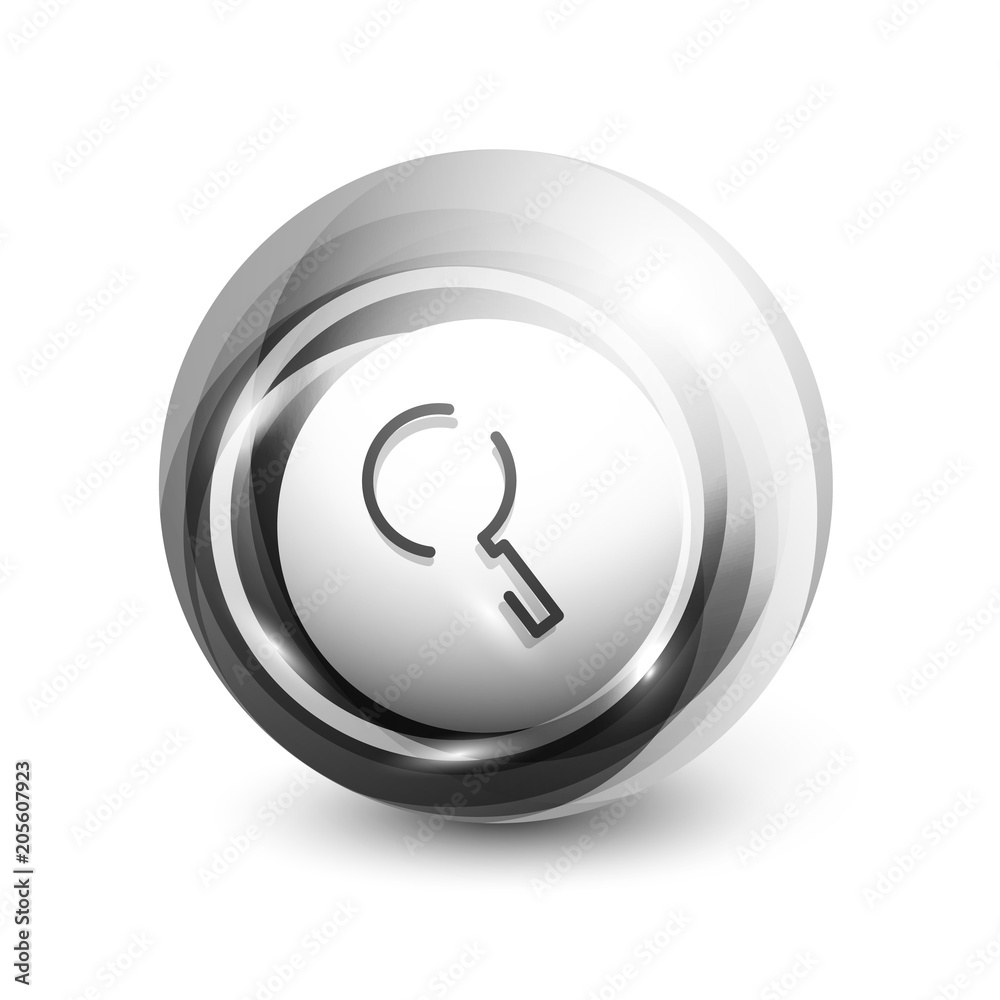 Search magnifyier web button, magnify icon. Modern magnifying glass sign, web site design or mobile app
