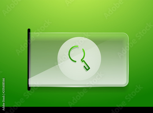 Search magnifyier web button, magnify icon. Modern magnifying glass sign, web site design or mobile app photo