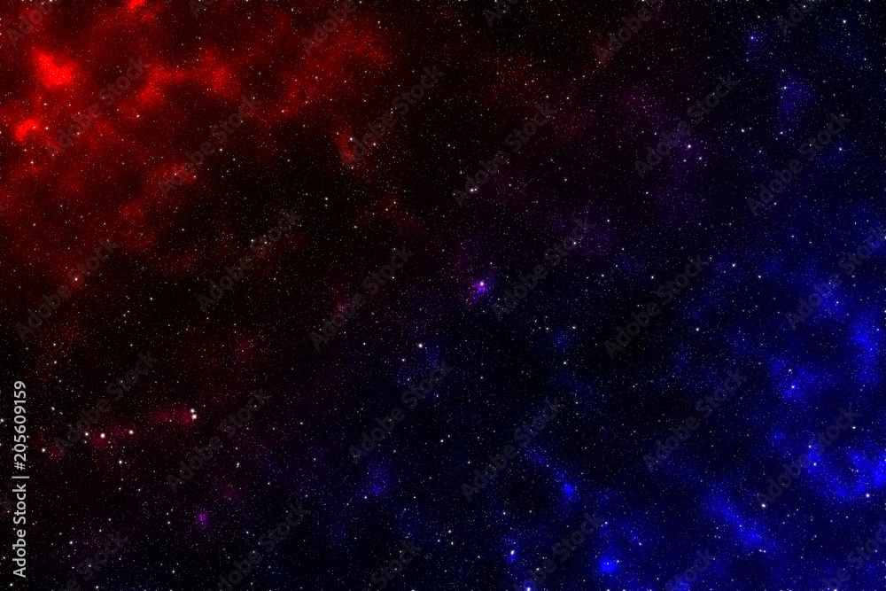 Obraz premium Large cluster of stars. Colorful nebula. Space abstract background