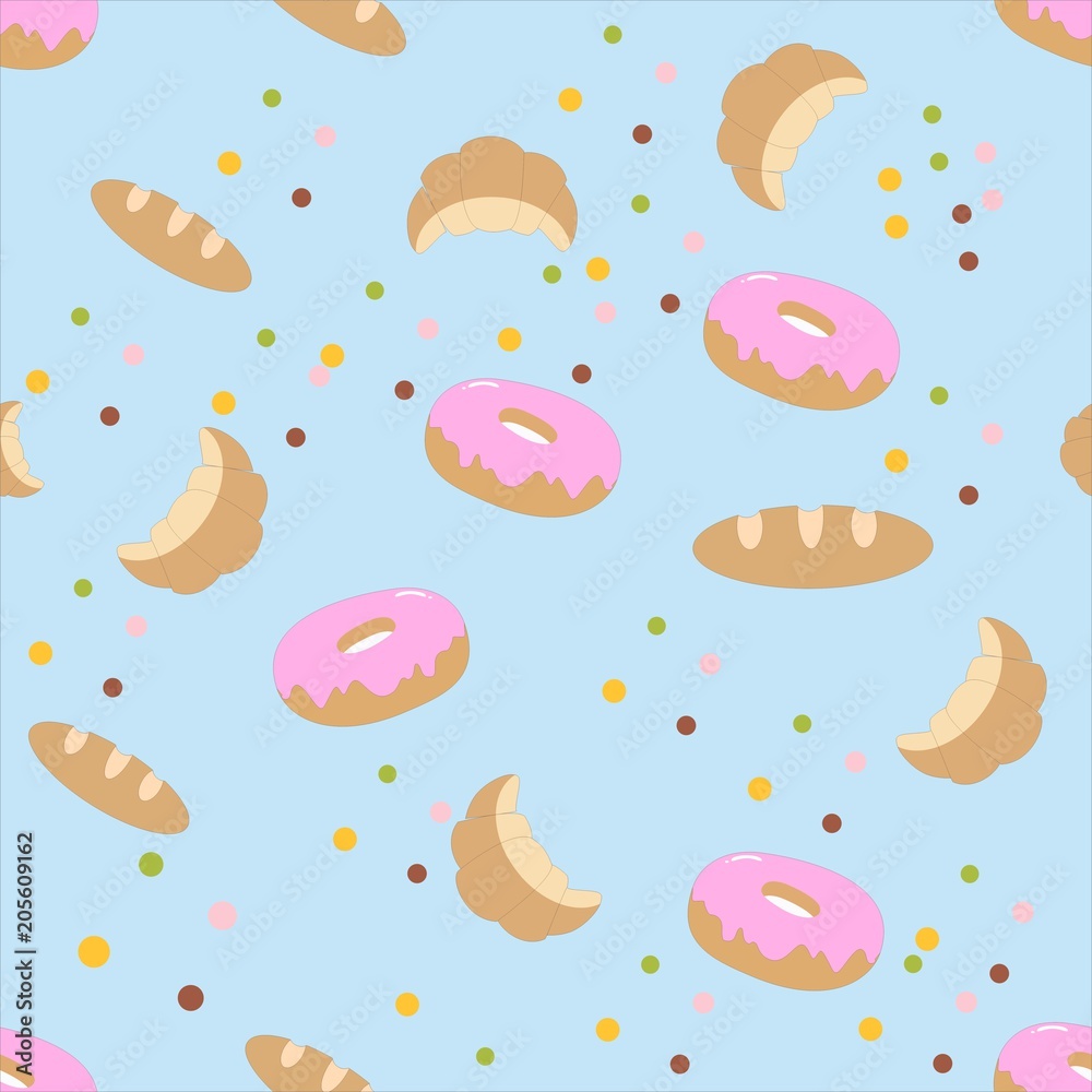 food seamless pattern vector background
