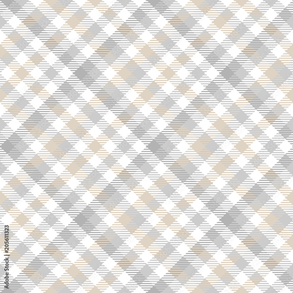 Tartan Seamless Pattern Background in Pastel Grey, Dusty Beige And White Color Plaid Tartan Seamless Pattern Background in Pastel Grey, Dusty Beige And White Color Plaid